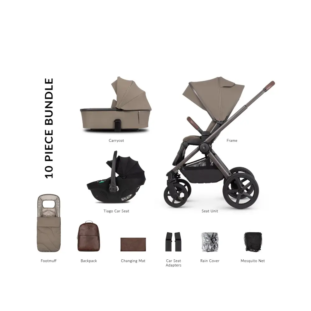 Venicci Upline 2 Powder Special Edition Pram 3 in 1 + Tiago Black Car Seat Venicci