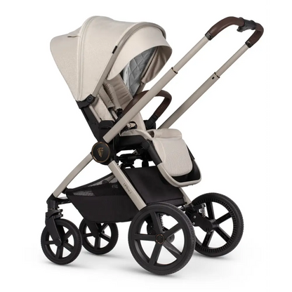 Venicci Upline 2 Stone Beige Pram 3 in 1 + 360 Tiago Black Isofix Bundle Venicci