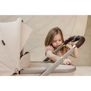 Venicci Upline 2 Stone Beige Pram 3 in 1 Bundle + Tiago Black Car Seat Venicci