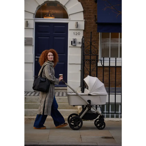 Venicci Venicci Upline 2 Stone Beige Pram 3 in 1 Bundle + Tiago Black Car Seat