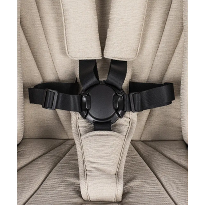 Venicci Upline 2 Stone Beige Pram 3 in 1 Bundle + Tiago Black Car Seat Venicci