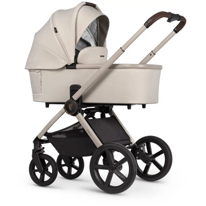 Venicci Upline 2 Stone Beige Pram 3 in 1 Bundle + Tiago Beige Car Seat Venicci
