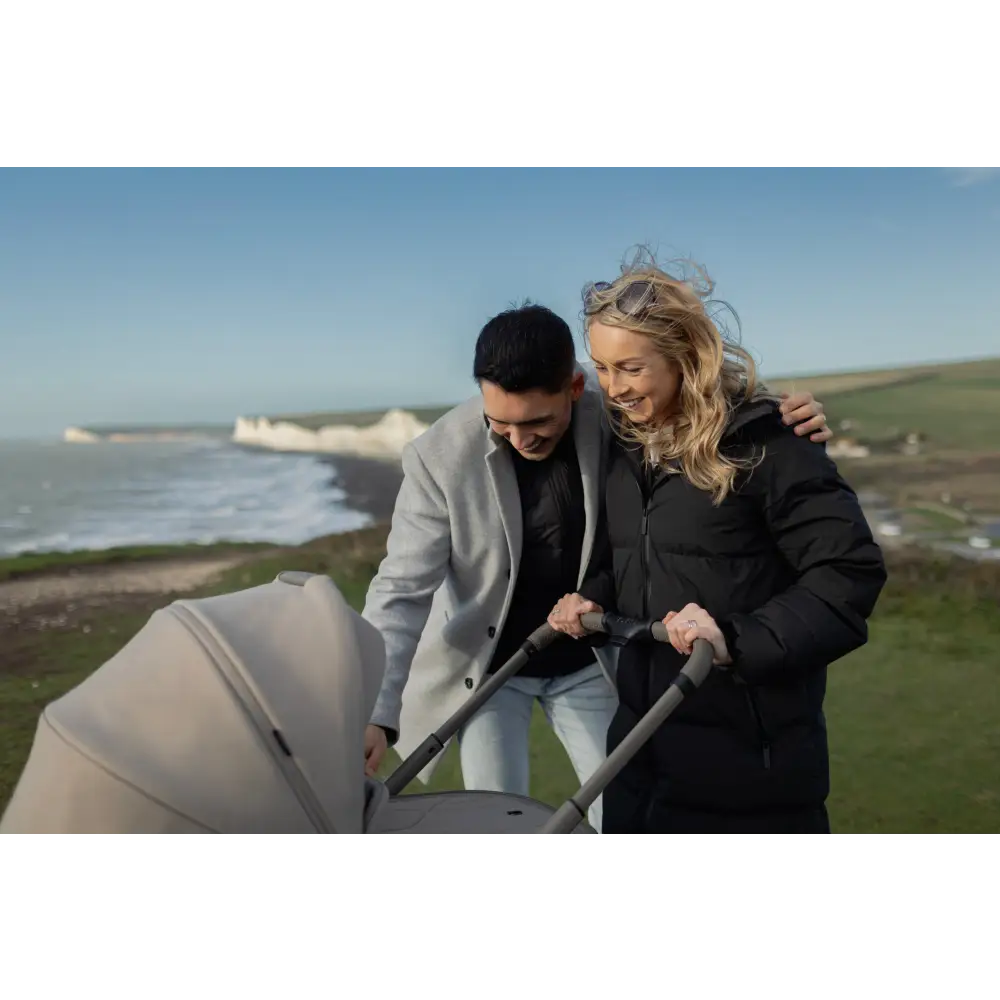 Venicci Upline 2 Stone Beige Pram 3 in 1 + 360 Tiago Beige Isofix Bundle Venicci