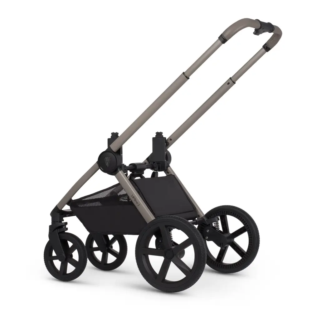 Venicci Upline 2 Taupe Pram 3 in 1 + Tiago Black Car Seat Venicci
