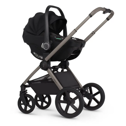 Venicci Upline 2 Taupe Pram 3 in 1 + Tiago Black Car Seat Venicci