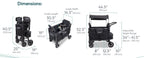 WonderFold W2 Elite Pro Double Stroller Wagon – Black - 2 Seater