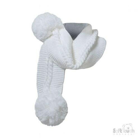 White Baby Knitted Scarf