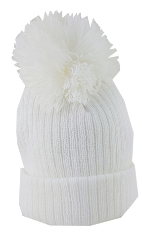 White Knitted Hat with pom pom General pesci baby   