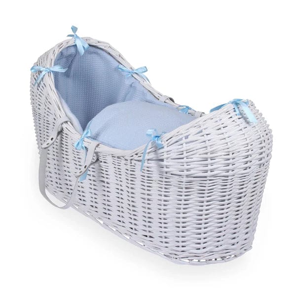 White Noah Pod with Blue Waffle Fabric  Clair De Lune   