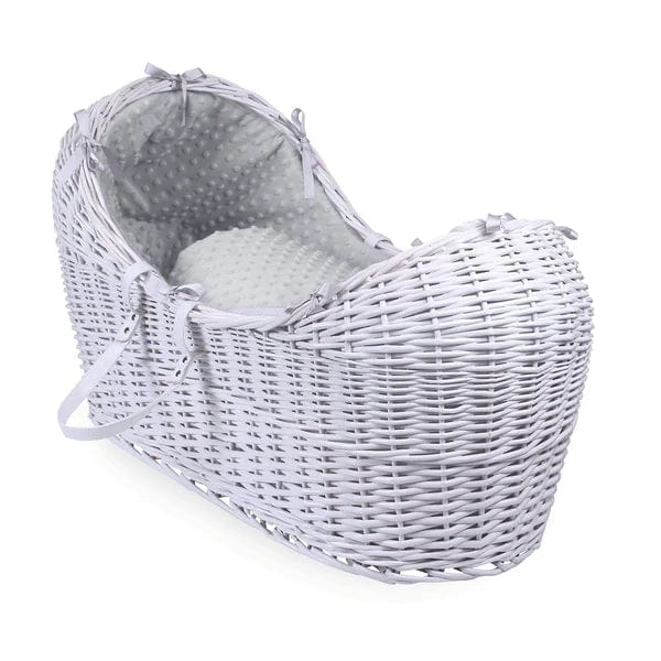 White Noah Pod with Grey Dimple Fabric  Clair De Lune   