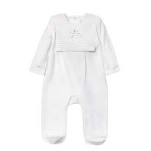 White Unisex Baby Elephant Panel All in One General rock a bye baby
