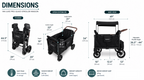 WonderFold W4 Luxe Pro Quad Stroller Wagon – Black - 4 Seater