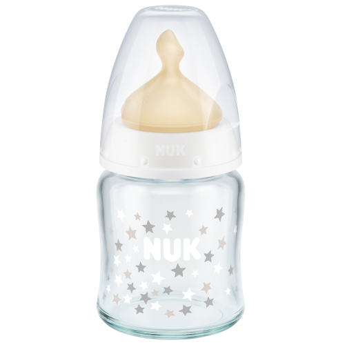 Nuk Glass Bottle with Latex Teat 120ml-0