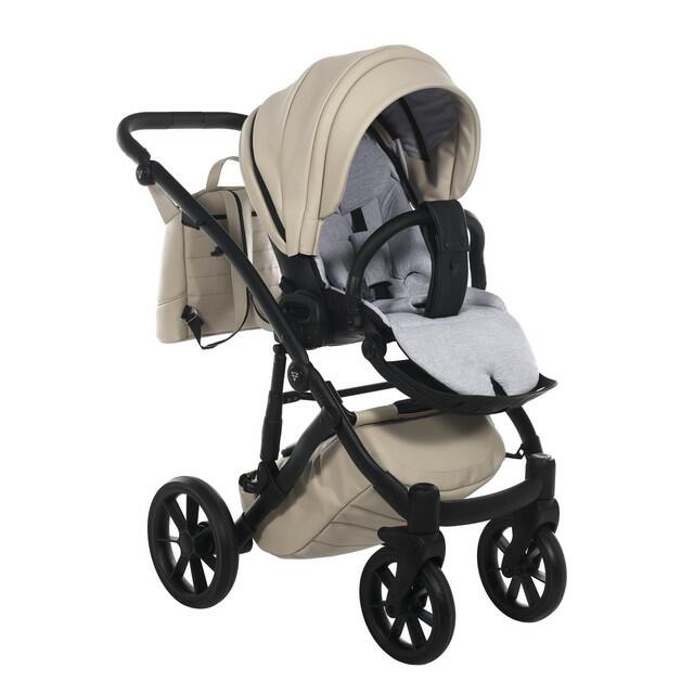 Junama Space Eco Leatherette 3 in 1 Travel System - Latte pushchair-4