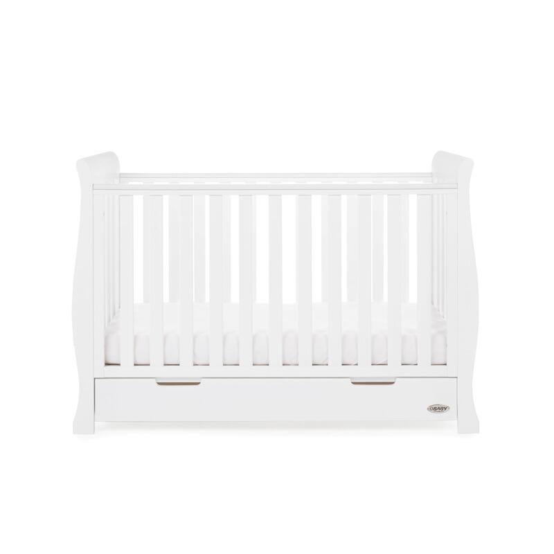OBaby Stamford Mini Sleigh Cot Bed - side view-1