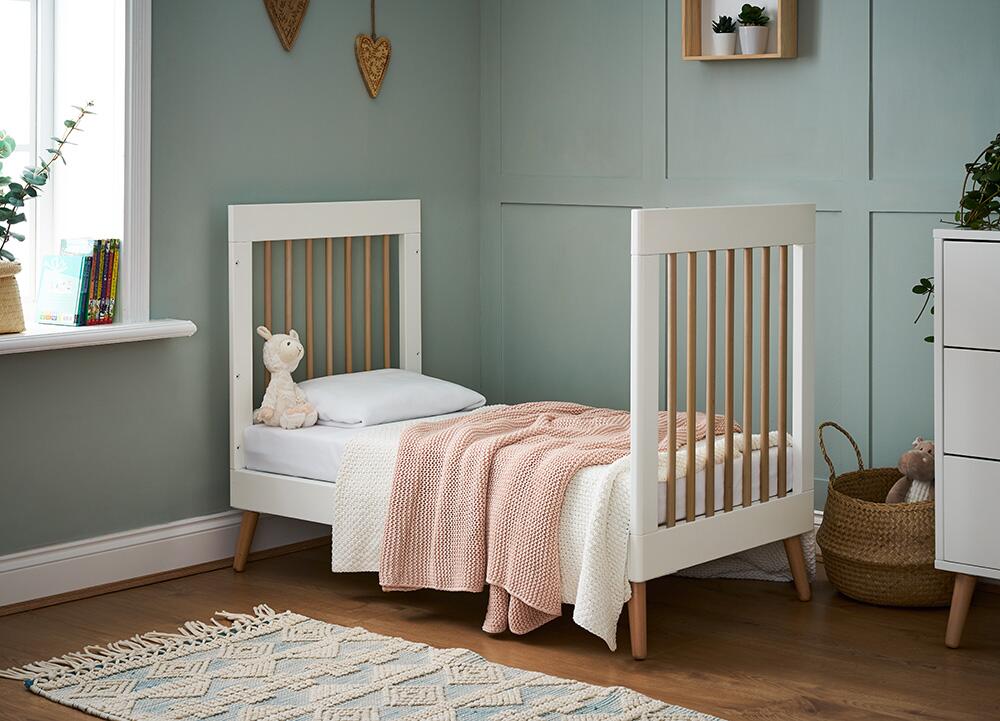 OBaby Scandi Style Mini 2 Piece Nursery Furniture Set Maya - White-1