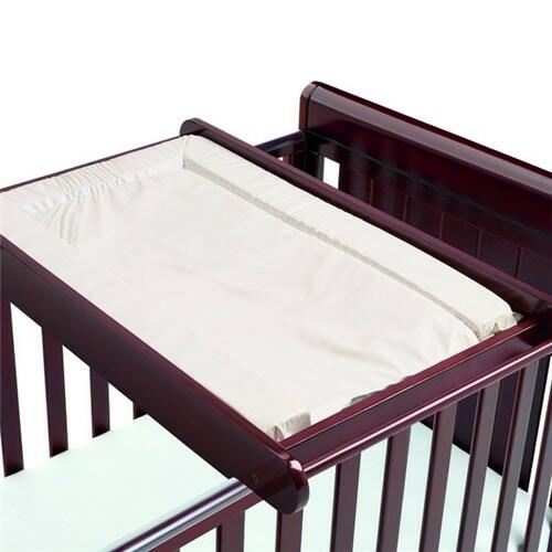 BabyMore Cot bed Top Changer with Towel Rail - Dark Wood-0