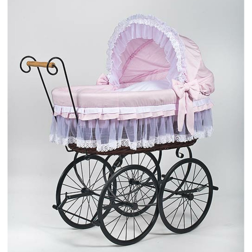 MJ Marks Belinda Carriage Crib with Pink Bedding-0