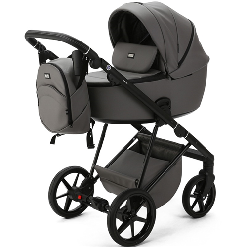 Mee-Go Milano Evo 3 in 1 Travel System- Eco Leatherette Slate Grey-0