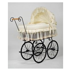 MJ Marks Belinda Carriage Crib with Cream Bedding-0