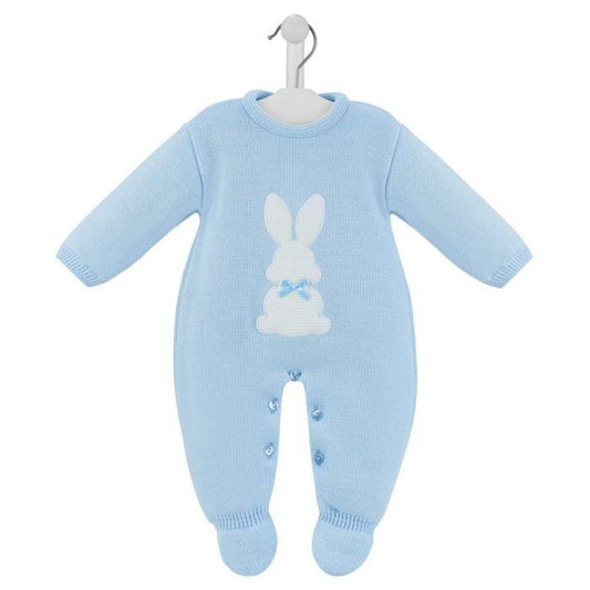 Dandelion Baby Knitted Bunny Romper - Blue-0