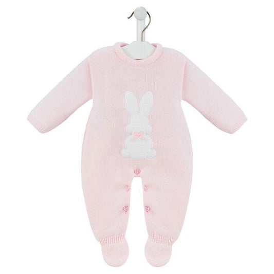Dandelion Baby Knitted Bunny Romper - Pink-0