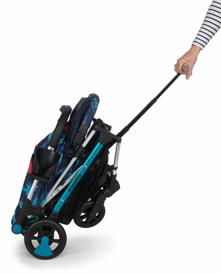 Cosatto Woosh 3 Stroller - D is for Dino folded-1