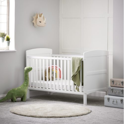 OBaby Grace White Cot Bed-0