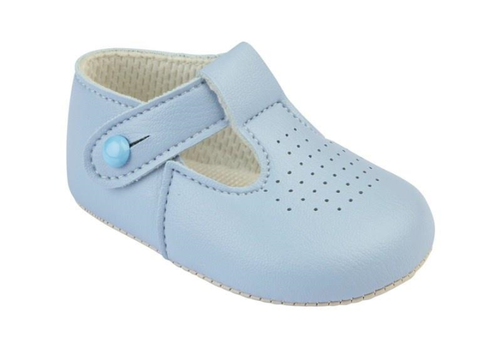 Baby Blue T Bar Baby Shoes - Baypods-0