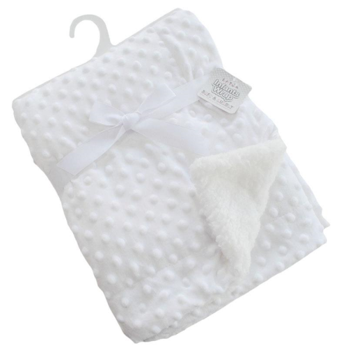 Baby Super Soft Bubble Blanket in White-0