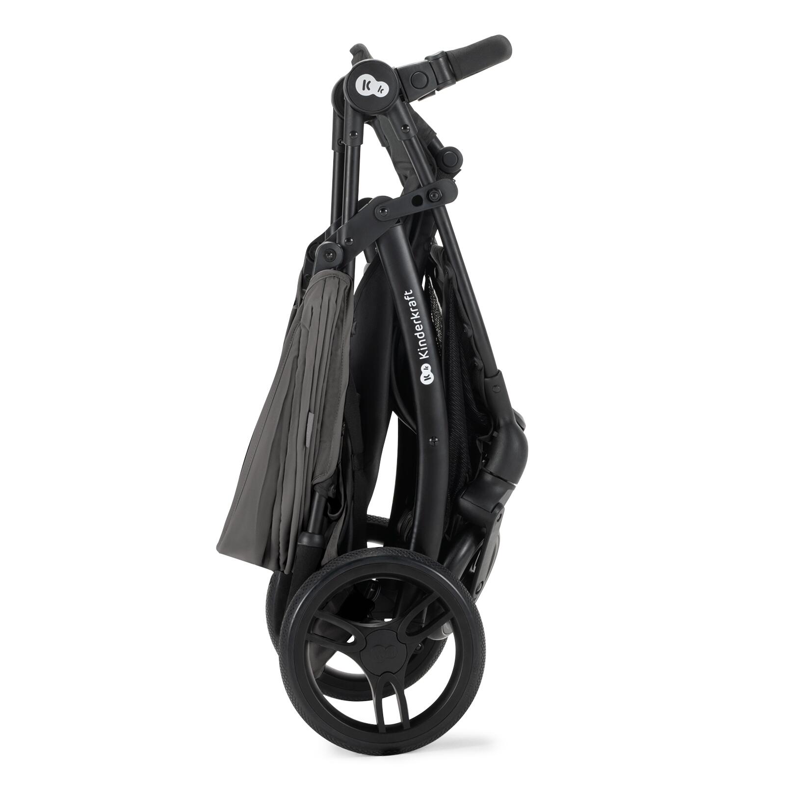 Kinderkraft Askoy Stroller - Grey folded-3