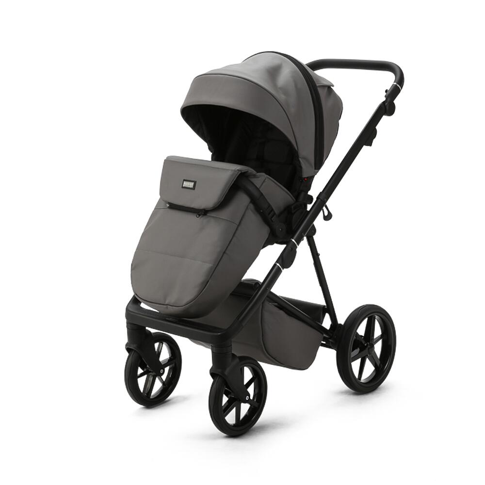 Mee-Go Milano Evo 3 in 1 Travel System- Eco Leatherette Slate Grey-3