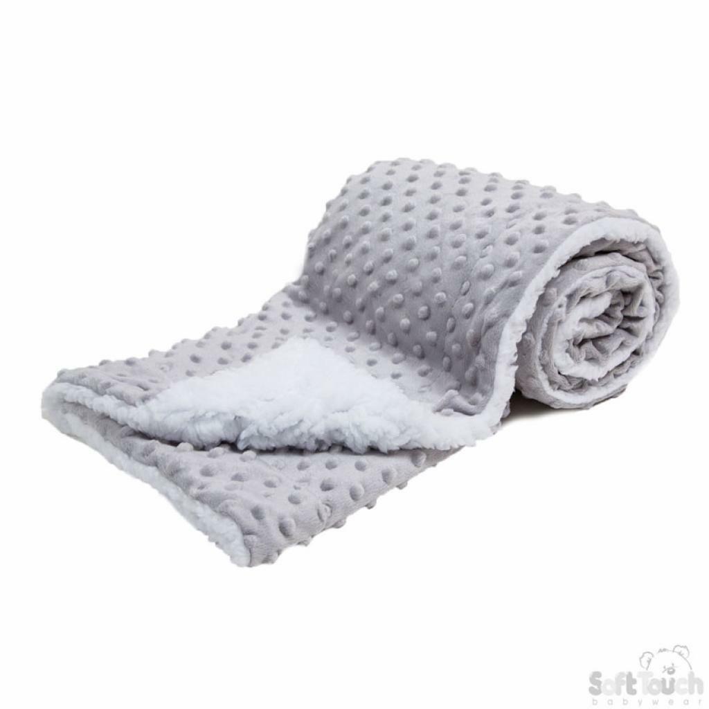 Baby Super Soft Bubble Blanket in Grey-1